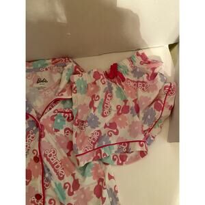 girls pink and white Barbie Pajamas  5-T